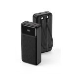 Power Bank 20000mAh Με Ενσωματωμένα Καλώδια Fast Charging 22.5W Μαύρο U-Winn UF-H202