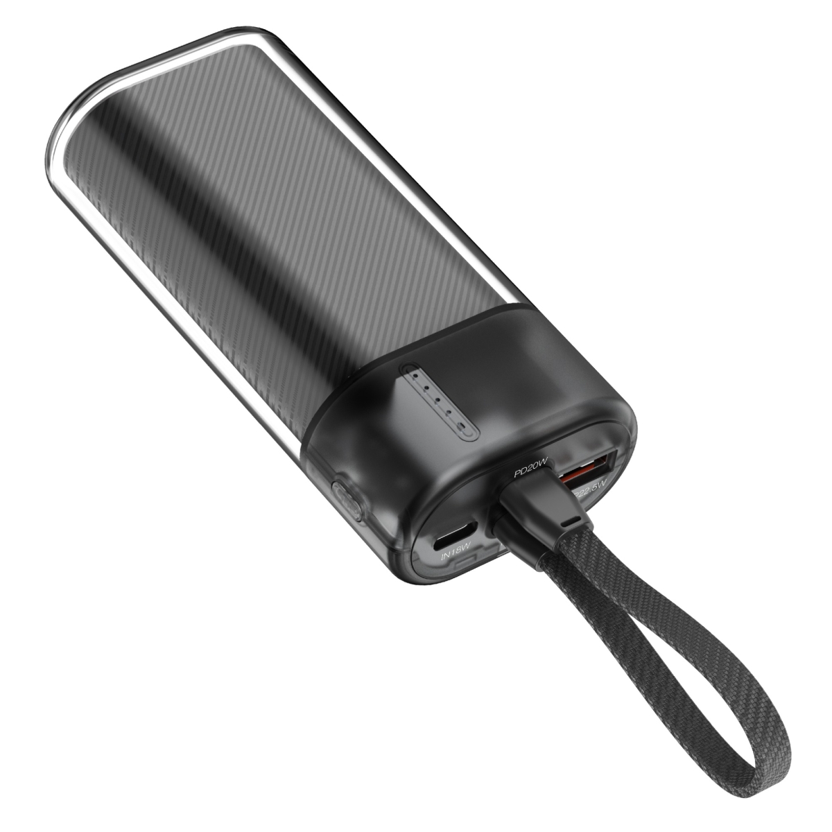 Power Bank 3 Σε 1 10000mAh Με PD 20W & Ενσωματωμένα Καλώδια Moxom MX-PB130 - Image 10