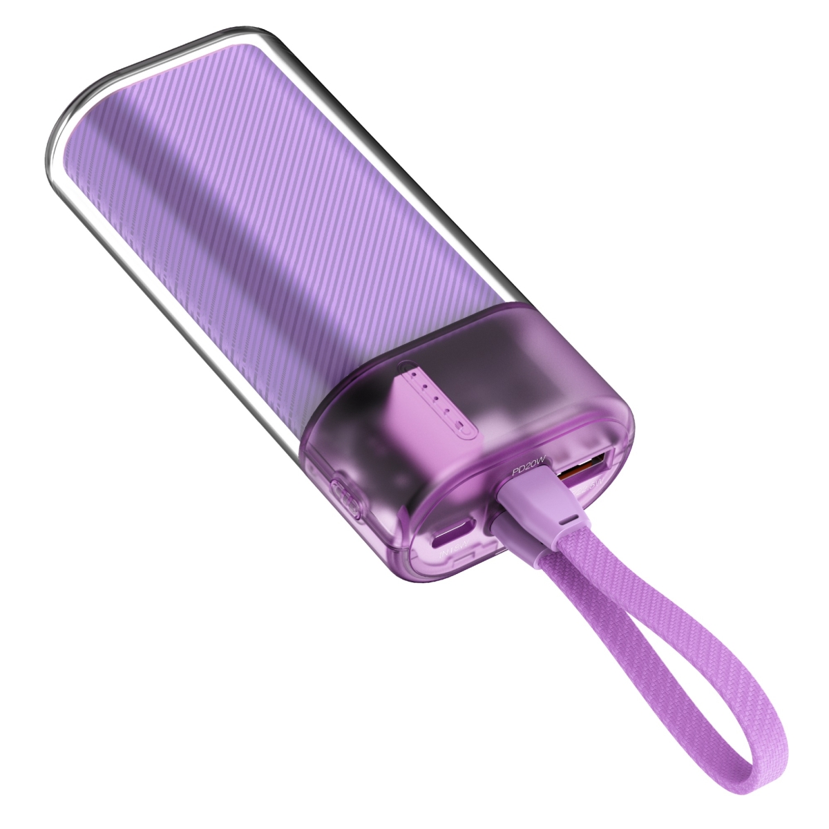 Power Bank 3 Σε 1 10000mAh Με PD 20W & Ενσωματωμένα Καλώδια Moxom MX-PB130 - Image 8