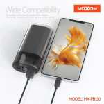 Power Bank 3 Σε 1 10000mAh Με PD 20W & Ενσωματωμένα Καλώδια Moxom MX-PB130 - Image 4
