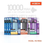 Power Bank 3 Σε 1 10000mAh Με PD 20W & Ενσωματωμένα Καλώδια Moxom MX-PB130 - Image 7