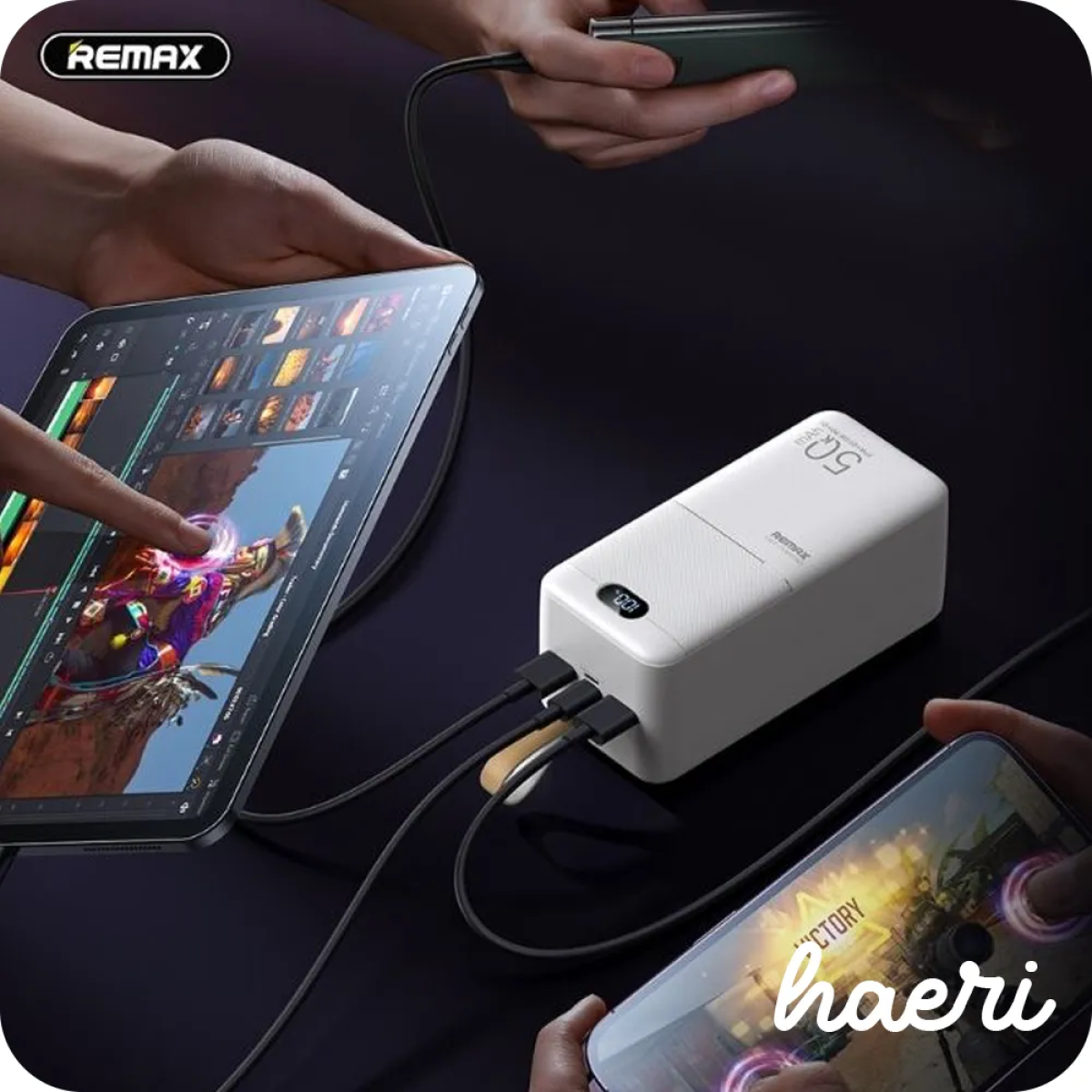 Power Bank 50000mAh PD 27W Και QC 22.5W Remax RPP-117 - Image 5