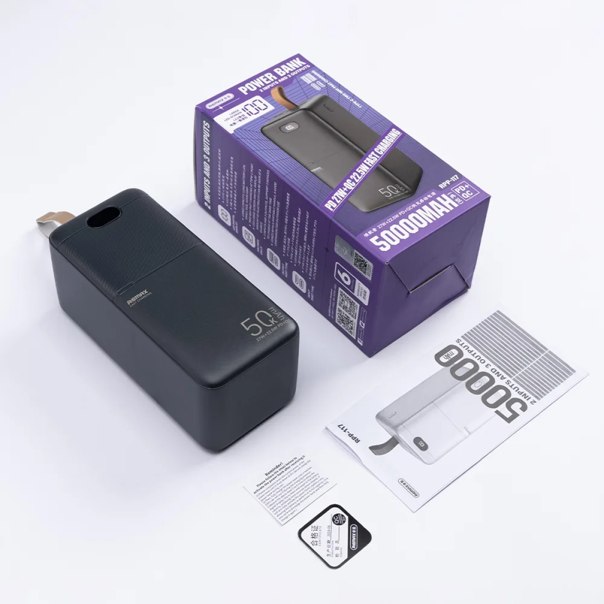 Power Bank 50000mAh PD 27W Και QC 22.5W Remax RPP-117 - Image 3