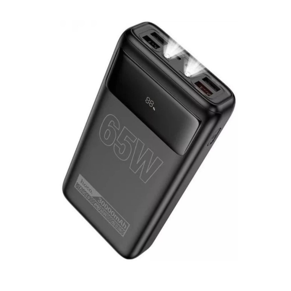 Power Bank HOCO DB81 30000mAh 65W Apollo Edge με Φακό – 4xUSB / 2xType-C, Μαύρο