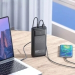 Power Bank HOCO DB81 30000mAh 65W Apollo Edge με Φακό – 4xUSB / 2xType-C, Μαύρο