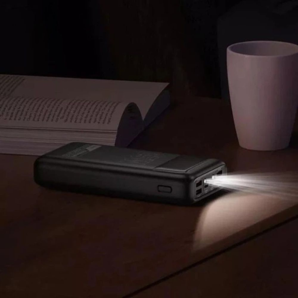 Power Bank HOCO DB81 30000mAh 65W Apollo Edge με Φακό – 4xUSB / 2xType-C, Μαύρο