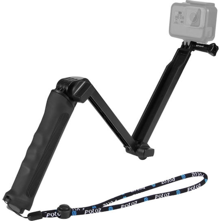 Πτυσσόμενο Τρίποδο 3 Σε 1 Με Λαβή Και Selfie Stick 20–58cm Για Action Cameras Puluz PU202