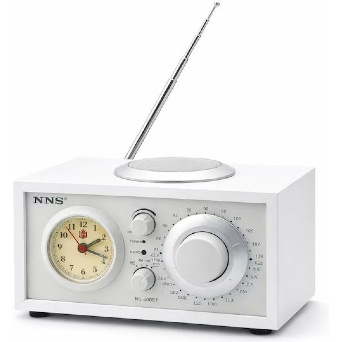 Ρετρό Ξύλινο Ηχείο Bluetooth Με Ραδιόφωνο FM/AM/SW Και Ρολόι NS-808BT - Image 5