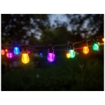 Rixme Γιρλάντα 10m με 10 Λάμπες E27 RGB & Θερμό Φως IP44