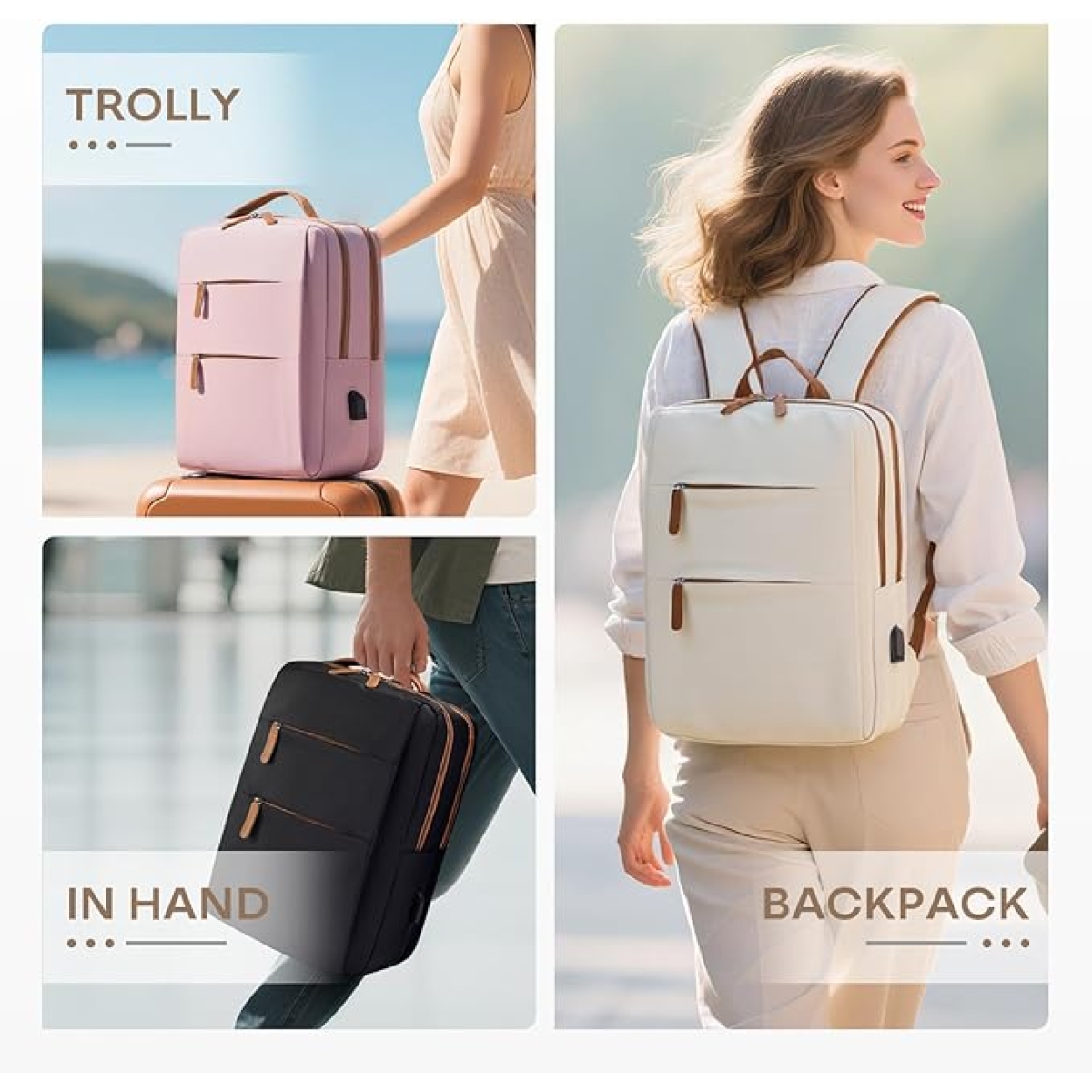 Σακίδιο Πλάτης Καμπίνας 41x30x15cm Με Θήκη Laptop Και USB Motarro MYD274-2 - Image 2