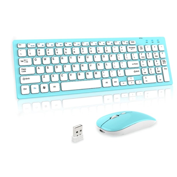 Σετ Ασύρματο Πληκτρολόγιο & Ποντίκι Andowl Q-7003 – Μπλε