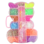 Σετ Δημιουργίας Βραχιολιών Με Λαστιχάκια 3200τμχ Σε Κουτί Αρκουδάκι ME174-20