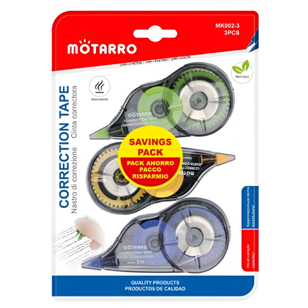 Σετ Διορθωτικής Ταινίας 3τμχ 8m 5mm Motarro MK002-3