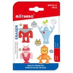 Σετ Γόμες Παιδικές Ρομπότ 4τμχ Motarro MK018-12