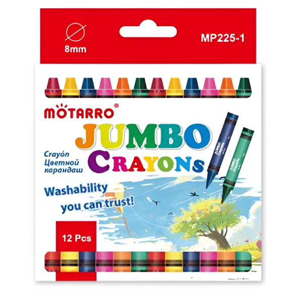 Σετ Κηρομπογιές 12 Χρωμάτων Motarro MP225-1