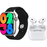 Σετ Smartwatch Με Ασύρματα Ακουστικά Και 7 Λουράκια Series 10 KW55 Max - Image 2