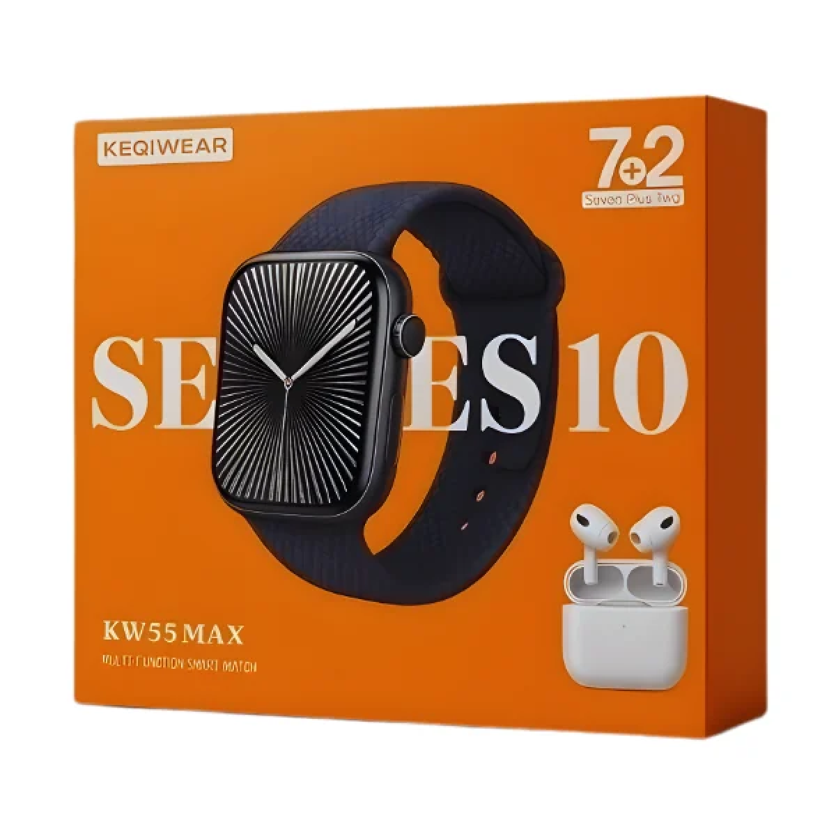 Σετ Smartwatch Με Ασύρματα Ακουστικά Και 7 Λουράκια Series 10 KW55 Max - Image 4