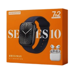 Σετ Smartwatch Με Ασύρματα Ακουστικά Και 7 Λουράκια Series 10 KW55 Max - Image 4
