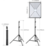 Σετ Softbox Φωτισμού 50x70cm Με LED Λάμπα 30W Και Τρίποδο Puluz PU5070EU - Image 2