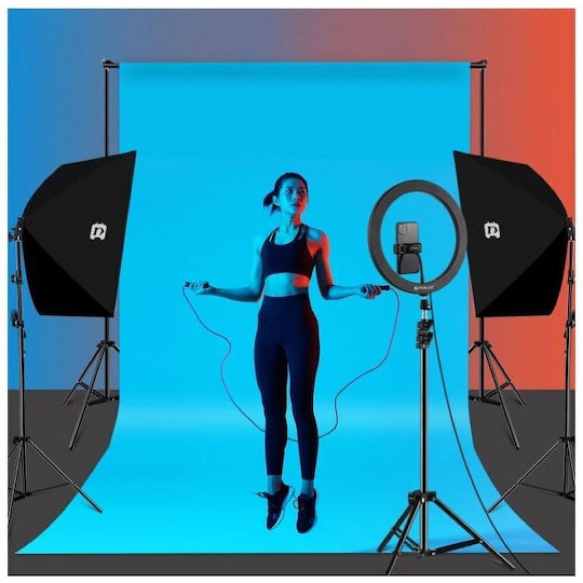 Σετ Softbox Φωτισμού 50x70cm Με LED Λάμπα 30W Και Τρίποδο Puluz PU5070EU - Image 6