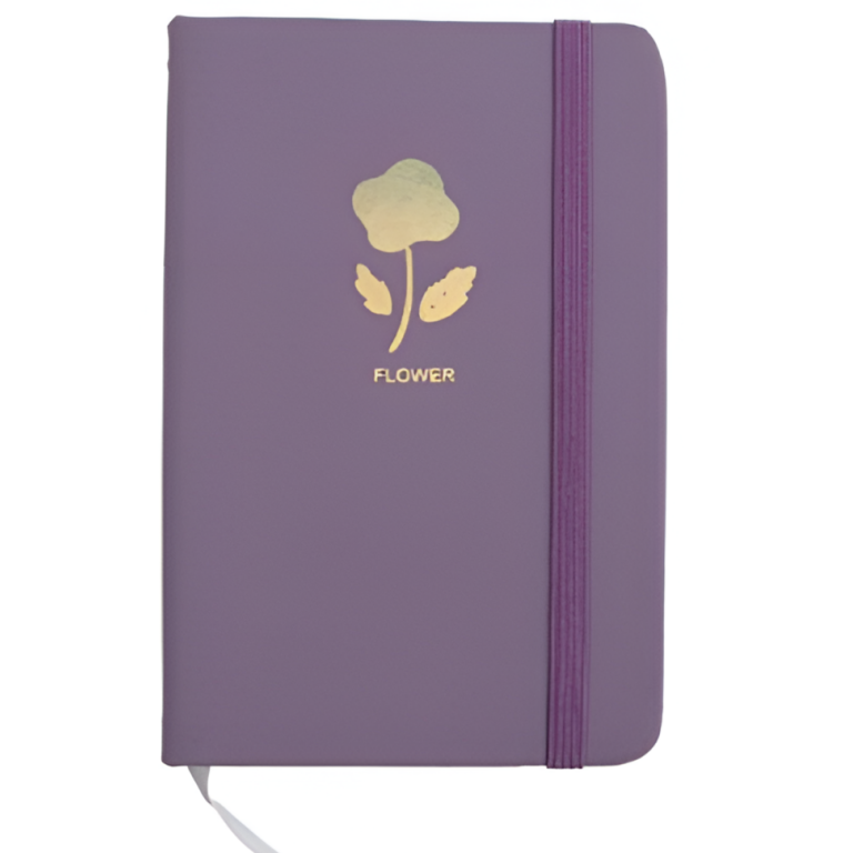 Σημειωματάριο A6 Flower Με PU Εξώφυλλο Και Λάστιχο 80 Φύλλα Alsuomi AL9777