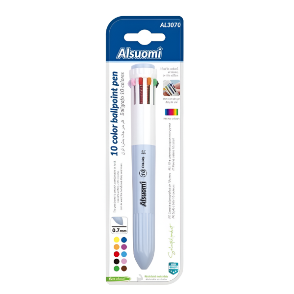 Στυλό 10 Χρωμάτων 0.7mm Alsuomi AL3070