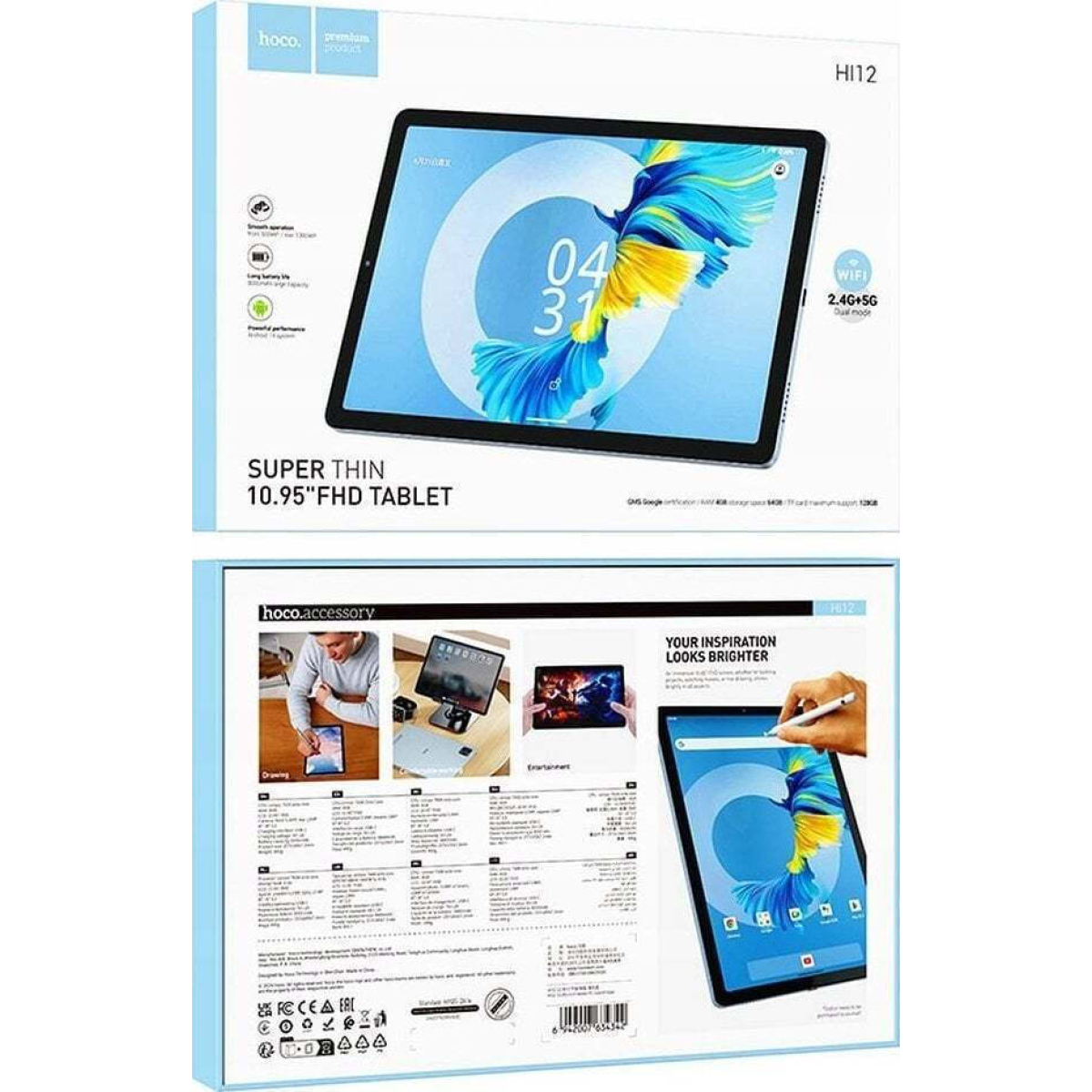 Tablet 10.95" Full HD 64GB WiFi Android 14 Hoco HI12 - Image 6