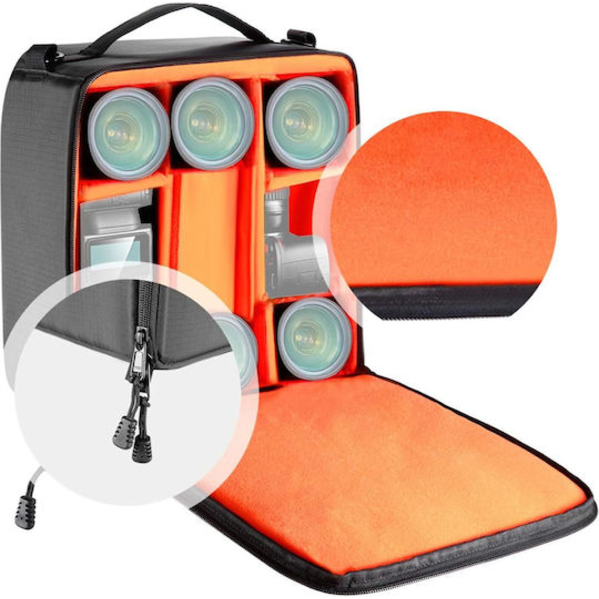 Θήκη Φωτογραφικού Φακού Με Ρυθμιζόμενα Διαχωριστικά Και Προστασία Shockproof Μαύρη Neewer - Image 4
