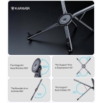 Βάση Στήριξης Laptop/Tablet & Κινητού Μαγνητική 5 Σε 1 Ρυθμιζόμενη 360° KAPAVER HaloStand - Image 4