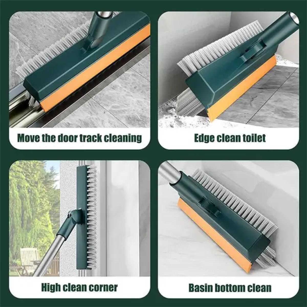 Βούρτσα Καθαρισμού Δαπέδου 2 Σε 1 Με Κοντάρι Και Περιστρεφόμενη Κεφαλή 120° X-7222 - Image 13