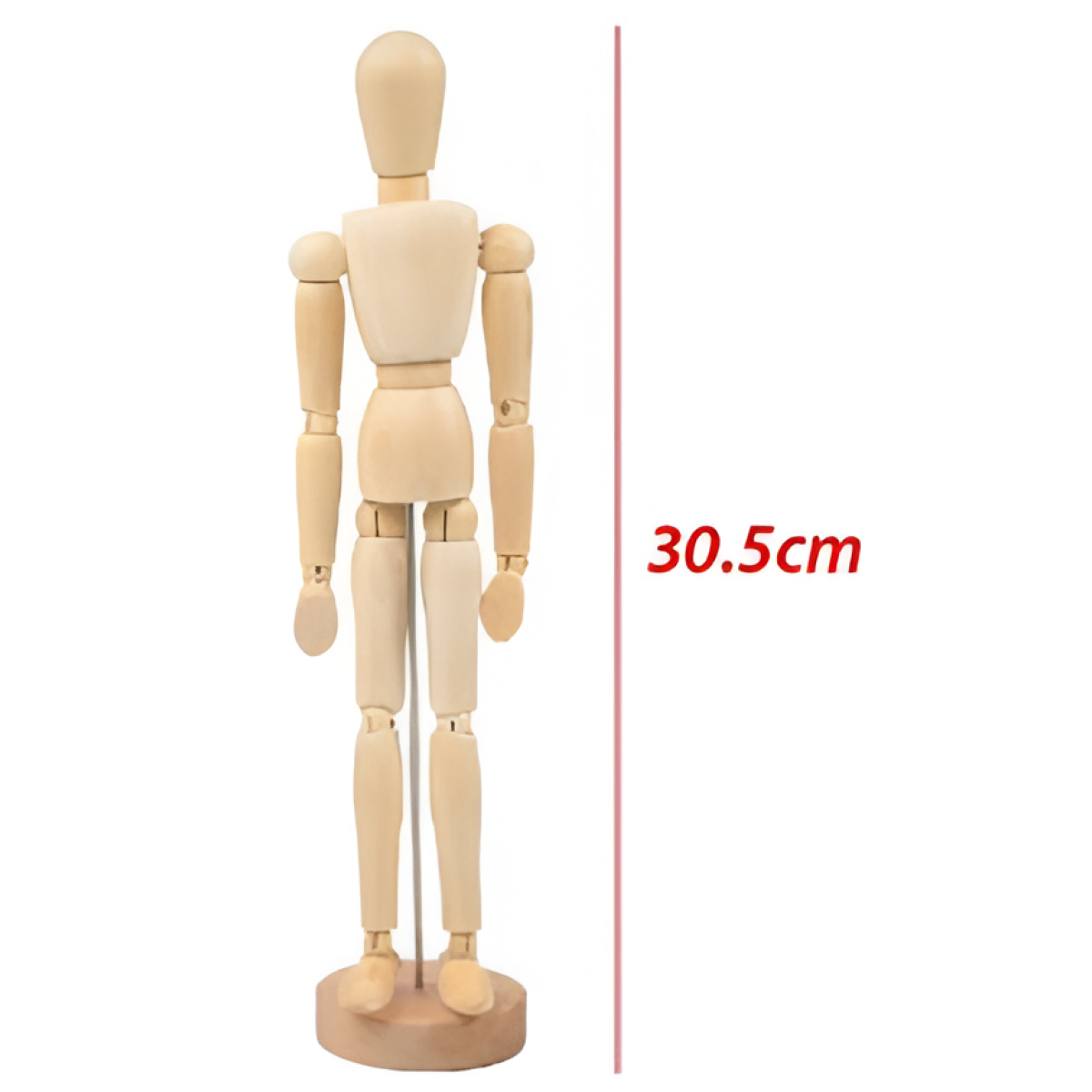 Ξύλινο Μανεκέν Ζωγραφικής 30.5cm Με Αρθρώσεις Και Βάση AL6578 - Image 4