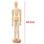 Ξύλινο Μανεκέν Ζωγραφικής 30.5cm Με Αρθρώσεις Και Βάση AL6578 - Image 4