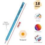 Ξυλομπογιές Σετ 18 Χρωμάτων 18cm AL6570