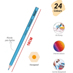 Ξυλομπογιές Σετ 24 Χρωμάτων 18cm AL6571