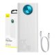 Baseus Amblight Overseas Edition Power Bank 30000mAh 65W με 4 Θύρες USB-A και Θύρα USB-C Power Delivery Λευκό PPLG000102