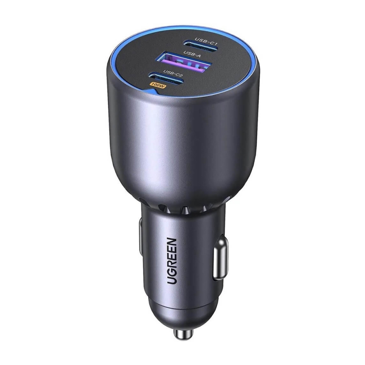 Ugreen Φορτιστής Αναπτήρα Αυτοκινήτου 130W, USB-A + 2xUSB-C Σκούρο Γκρι EC705 / 35025 - Image 3