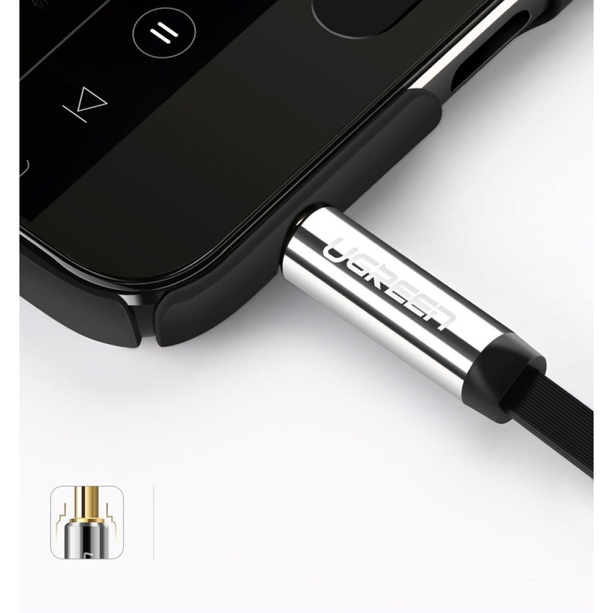 Ugreen Καλώδιο Audio Cable AUX, 5m Angled Γκρι AV119 / 10729 - Image 4