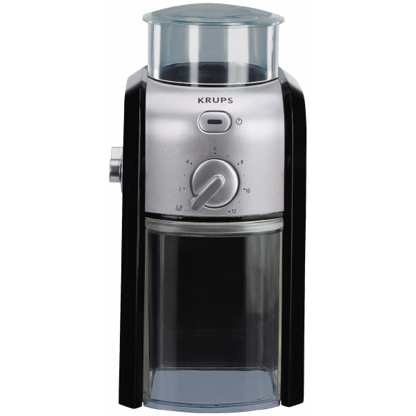 Krups Ηλεκτρικός Μύλος Καφέ 100W με Χωρητικότητα 200gr και 12 Επίπεδα Άλεσης Μαύρος GVX242