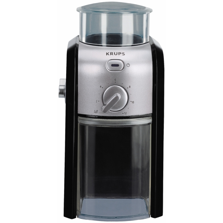 Krups Ηλεκτρικός Μύλος Καφέ 100W με Χωρητικότητα 200gr και 12 Επίπεδα Άλεσης Μαύρος GVX242