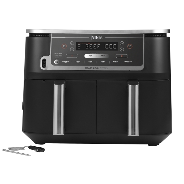 Ninja Foodi MAX Dual Zone Air Fryer με Διπλό Αποσπώμενο Κάδο 9.5lt Μαύρο AF451EU