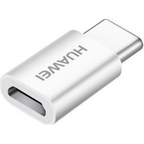 Huawei AP52 Μετατροπέας Micro USB Female σε USB-C Male Λευκό 1τμχ