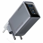 Anker Φορτιστής Χωρίς Καλώδιο GaN με Θύρα USB-A και 2 Θύρες USB-C 100W Power Delivery Μαύρος (Prime)