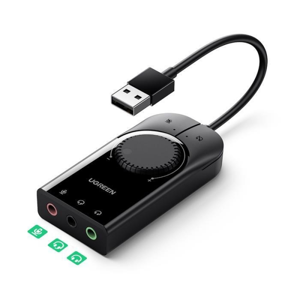 Ugreen CM129 15cm Εξωτερική USB Κάρτα Ήχου 2.0 - Image 4