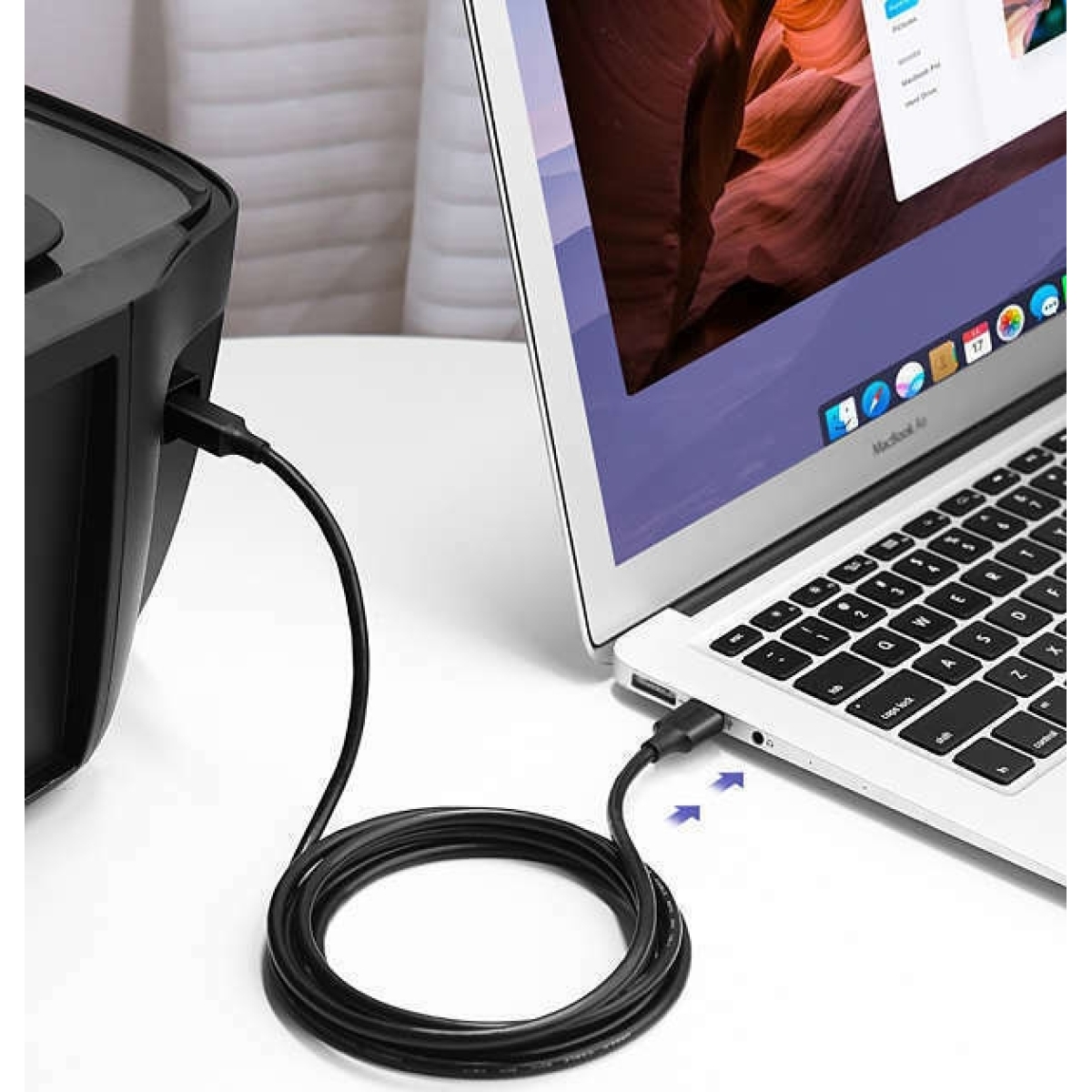 Ugreen USB 2.0 Cable USB-A male - USB-B male Μαύρο 2m (US135) - Image 4