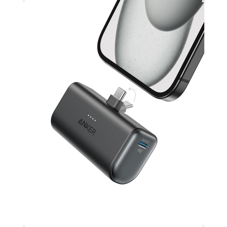 Anker Nano Power Bank 5000mAh 22.5W με Θύρα USB-C Μαύρο