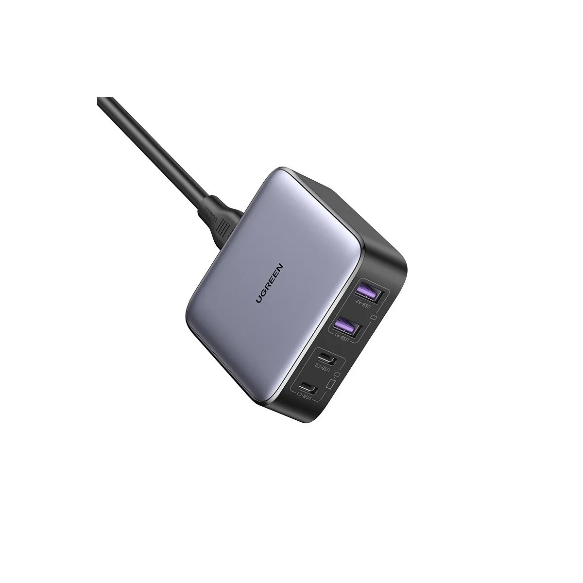 Ugreen Φορτιστής Χωρίς Καλώδιο GaN 2xUSB-A 2xUSB-C 65W Μαύρος CD327 Nexode - Image 3