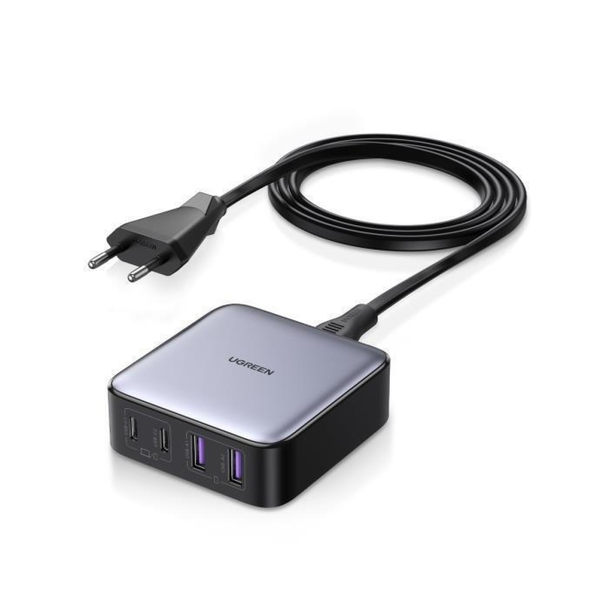 Ugreen Φορτιστής Χωρίς Καλώδιο GaN 2xUSB-A 2xUSB-C 65W Μαύρος CD327 Nexode - Image 2