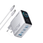 Anker Φορτιστής 1xUSB-A 3xUSB-C 140W 5A και Καλώδιο USB-C Γκρι (Zolo)
