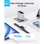 Anker Φορτιστής 1xUSB-A 3xUSB-C 140W 5A και Καλώδιο USB-C Γκρι (Zolo) - Image 2