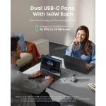 Anker Φορτιστής 1xUSB-A 3xUSB-C 140W 5A και Καλώδιο USB-C Γκρι (Zolo) - Image 3